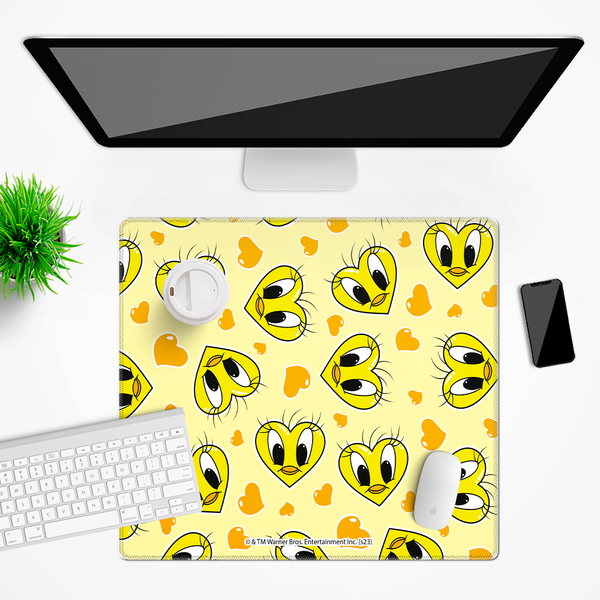 Mata na biurko 50x45 Tweety 017 Looney Tunes Żółty
