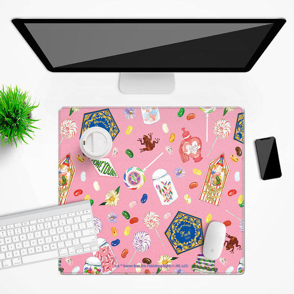 Mata na biurko 50x45 Miodowe Królestwo 005 Harry Potter Różowy