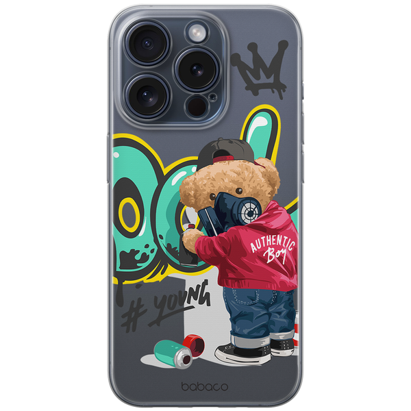 Teddy Graffiti Case 001 Babaco Partial Print Transparent
