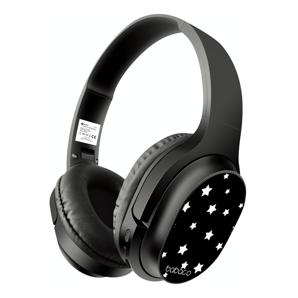 Bezprzewodowe słuchawki stereo z mikrofonem Gwiazdki 001 Babaco Czarny