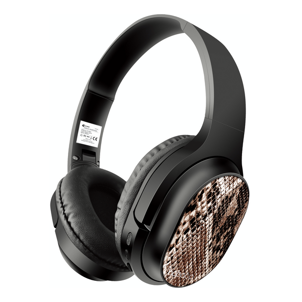 Bezprzewodowe słuchawki stereo z mikrofonem Zwierzęta 005 Wąż Babaco Czarny