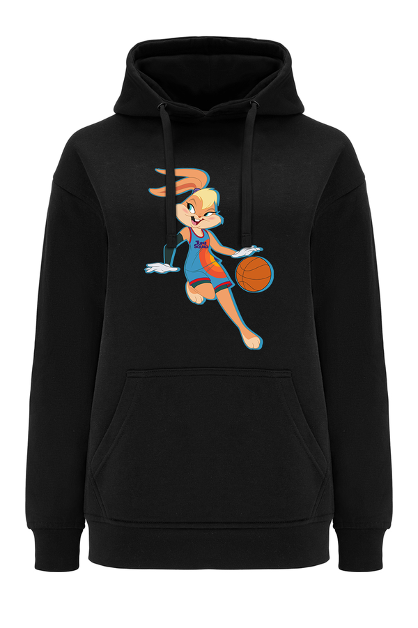Bluza damska z kapturem Kosmiczny Mecz 007 Looney Tunes Czarny