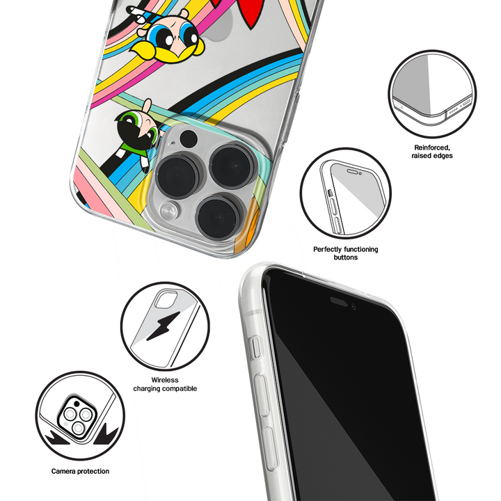 Etui Atomówki 020 The Powerpuff Girls Nadruk częściowy Przeźroczysty - Babaco Store